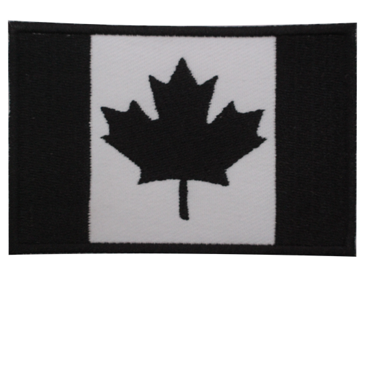 Canada Flag National Flag Embroidered Iron on Sew on Patch Badge For Clothes Black 6 X 9 CM etc.