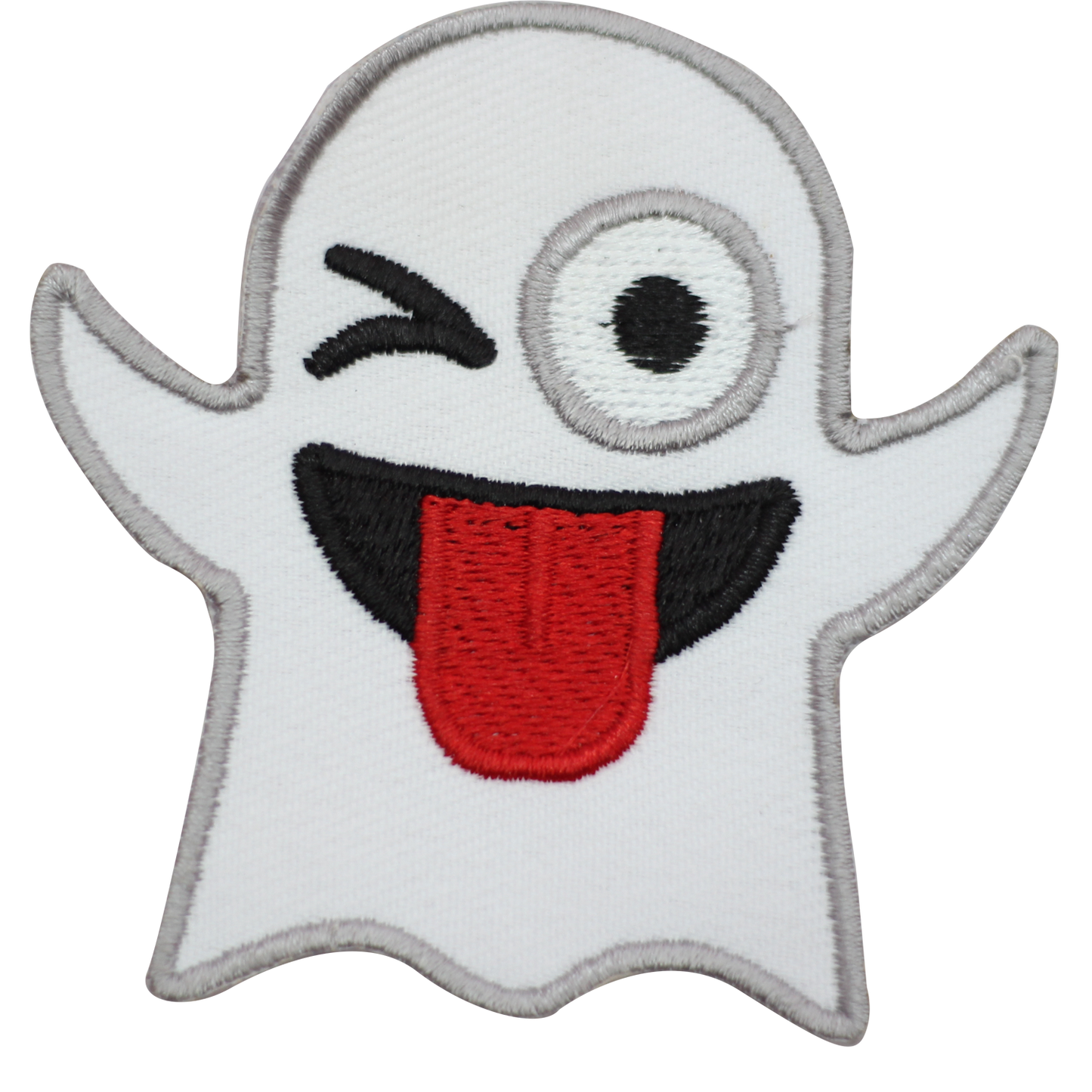 Ghost wink Embroidered Iron on Sew on Patch Badge For Clothes etc 7X7CM