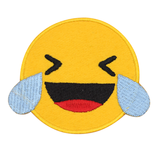 Face With Tears Patch Embroidered Iron on Sew on Patch Badge For Clothes etc.7cm