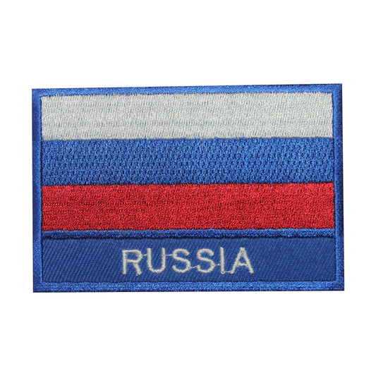 Russia National Flag Embroidered Iron on Sew on Patch Badge For Clothes etc.
