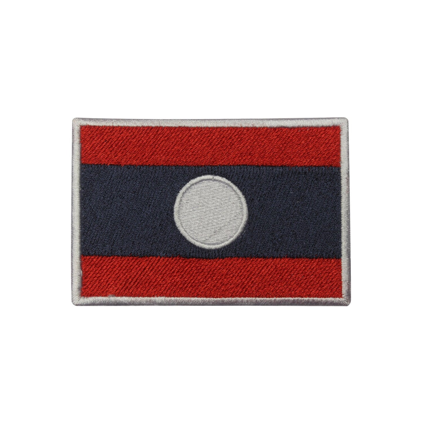 Laos National Flag Embroidered Iron on Sew on Patch Badge For Clothes etc.