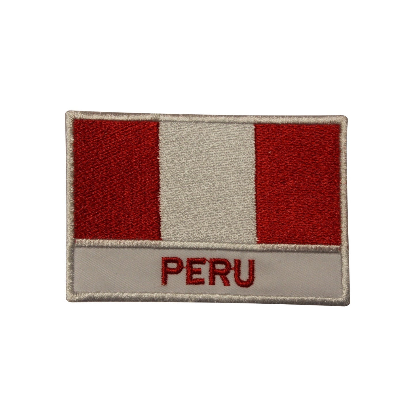 Peru National Flag Embroidered Iron on Sew on Patch Badge For Clothes etc.