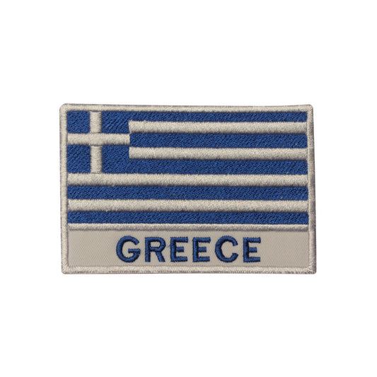 Greece National Flag Embroidered Iron on Sew on Patch Badge For Clothes etc.