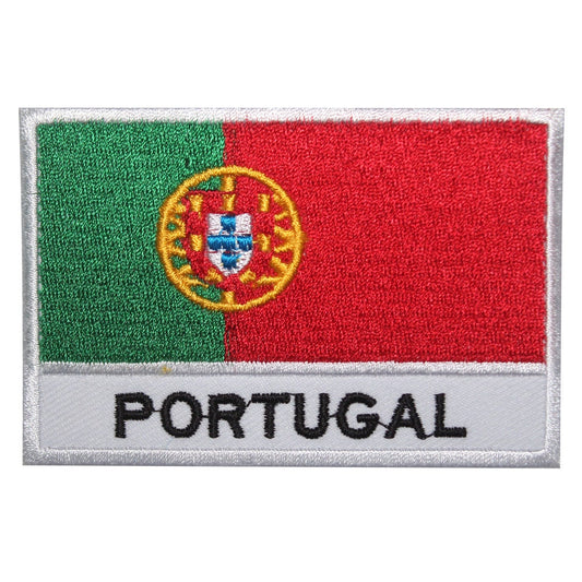 Portugal National Flag Embroidered Iron on Sew on Patch Badge For Clothes etc.