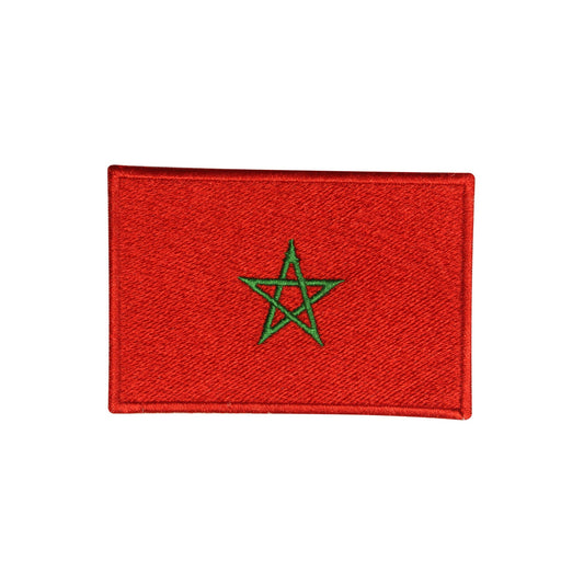 Morocco National Flag Embroidered Iron on Sew on Patch Badge For Clothes etc. 9 x 6 cm