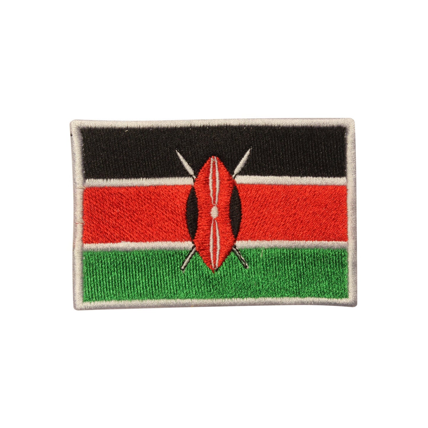 Kenya National Flag Embroidered Iron on Sew on Patch Badge For Clothes etc. 9 x 6 cm