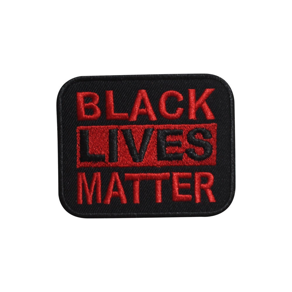 Black Lives Matter Embroidered Iron on Sew on Patch Badge For Clothes etc. 7.5 X 6 CM