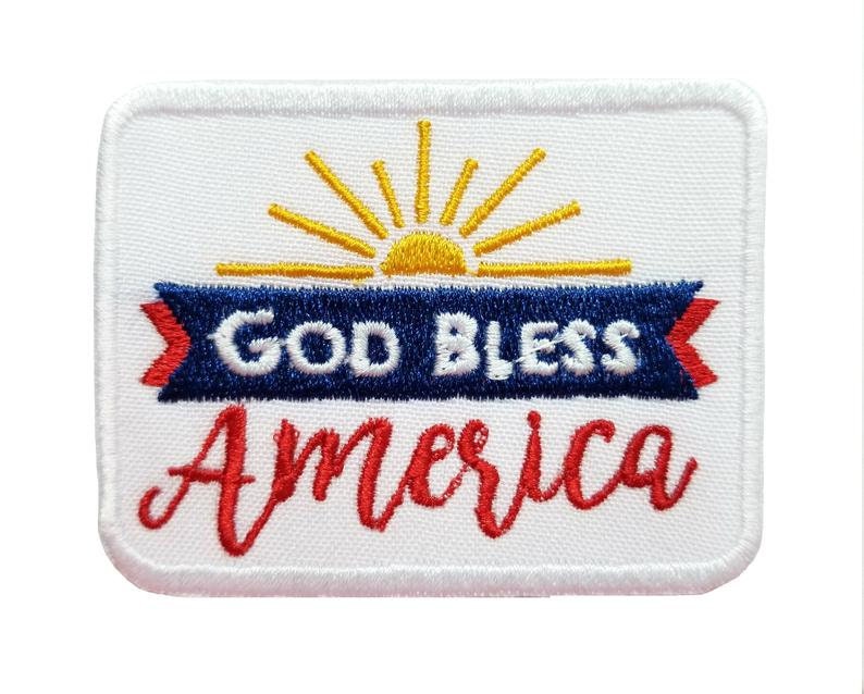 USA Quotes, 4th july, USA Independence patch, Land of Free, God Bless America Embroidered Iron on Sew on Patch Badge For Clothes etc.