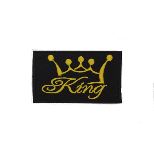 King Crown patch, King Patch Embroidered Iron on Sew on Patch Badge For Clothes etc. 7.5x6cm