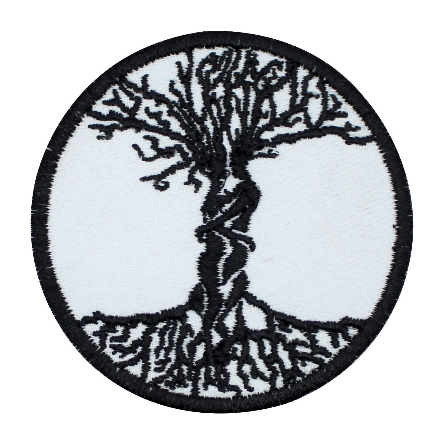 Viking Tree of Love , life tree white superhero Embroidered Iron on Sew on Patch Badge For Clothes etc. 7cm