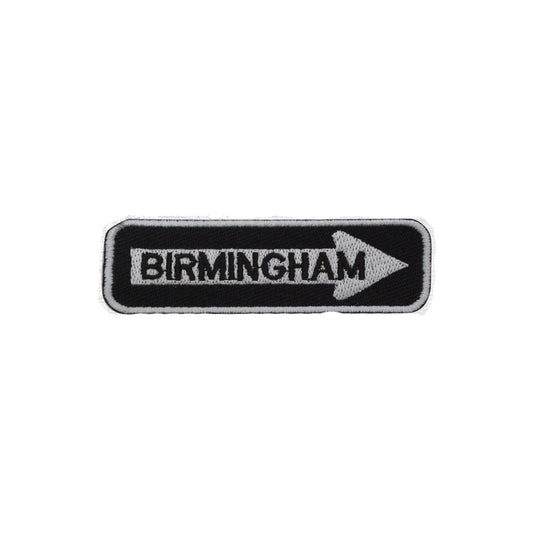 Birmingham Road Sign Biker Embroidered Iron on Sew on Patch Badge For Clothes etc. 7.5x3cm