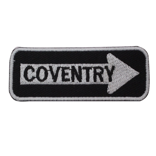 Coventry Road Sign Biker Embroidered Iron on Sew on Patch Badge For Clothes etc. 7.5x3cm