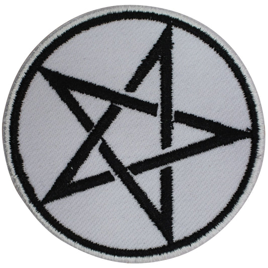 Pentacle star superhero Embroidered Iron on Sew on Patch Badge For Clothes etc. 7cm