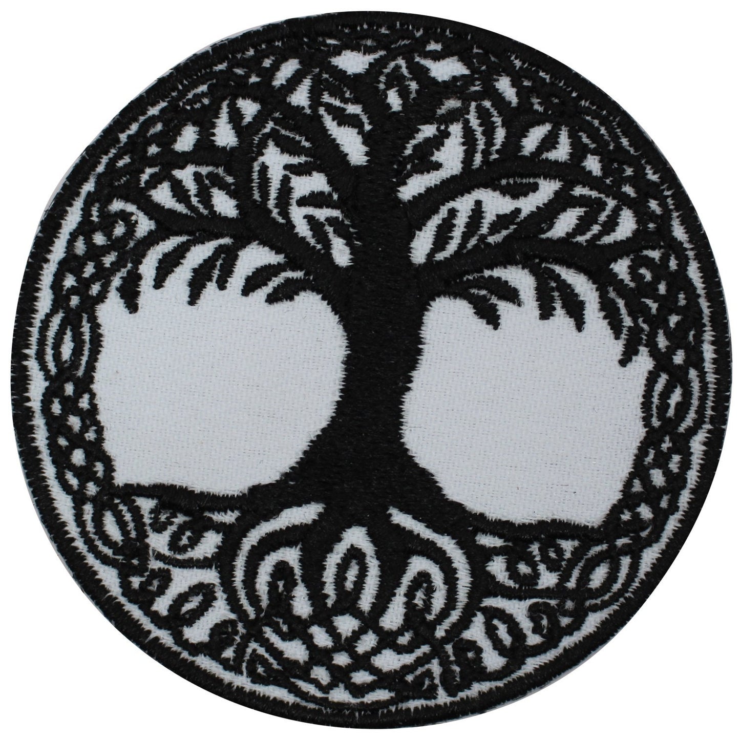 Viking Tree of life Yggdrasil white superhero Embroidered Iron on Sew on Patch Badge For Clothes etc. 7cm
