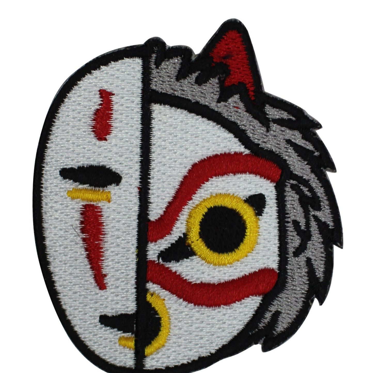 Ghibli Yin Yang Superhero Embroidered Iron on Sew on Patch Badge For Clothes etc. 6.5x5.5cm