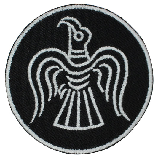 Viking hawk Odin ravens Black superhero Embroidered Iron on Sew on Patch Badge For Clothes etc. 7cm