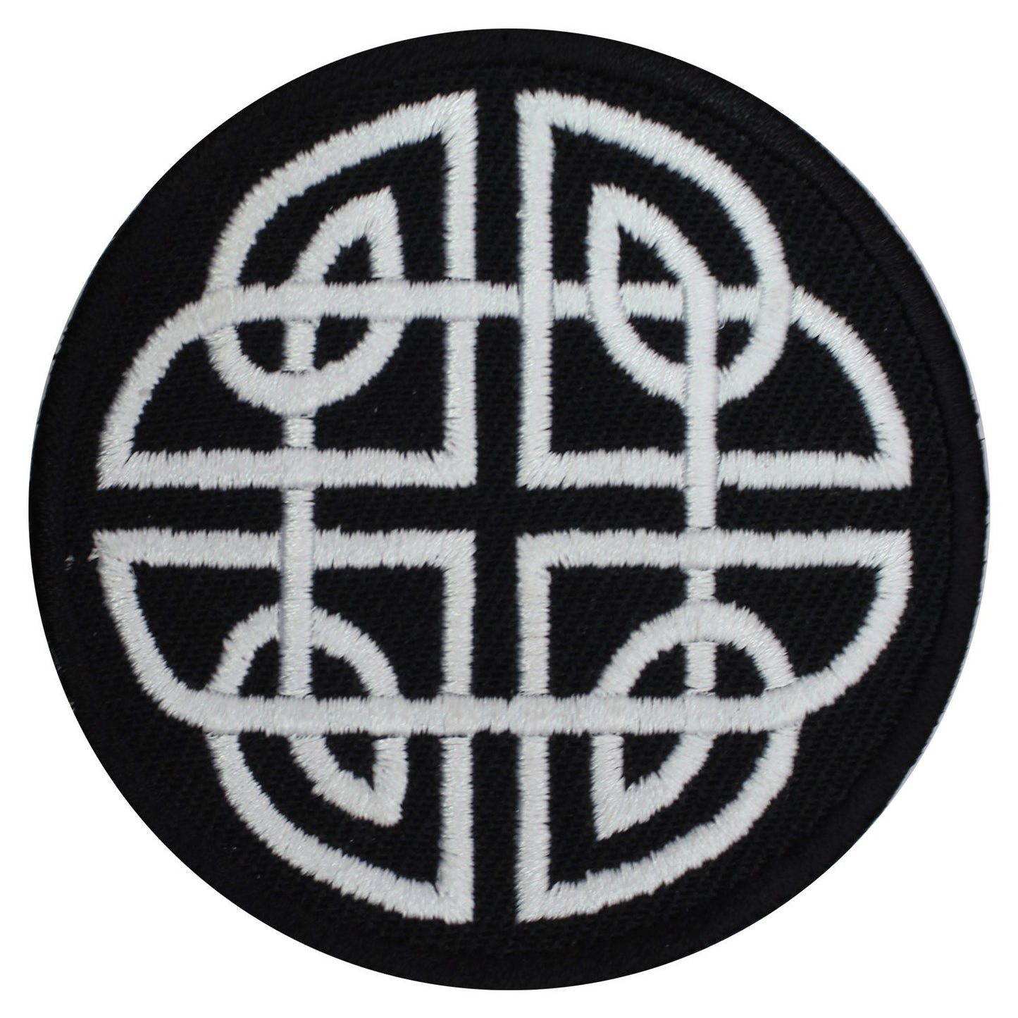 Viking Celtic Weave Knot Black superhero Embroidered Iron on Sew on Patch Badge For Clothes etc. 7cm