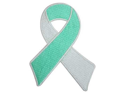 Cancer Awareness patch, Cervical cancer awareness ribbon patch, disease awareness patch Embroidered Iron on Sew on Patch Badge For Clothes etc. 9x6cm