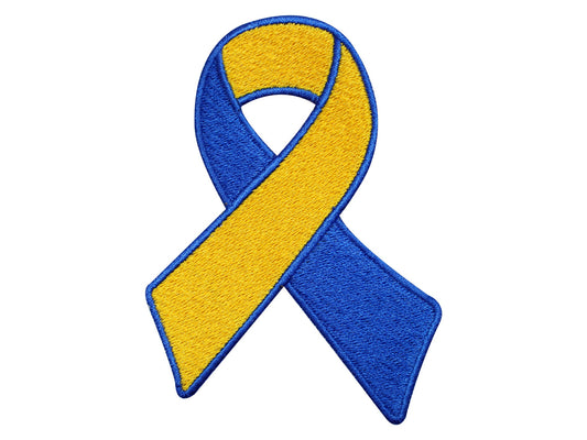 Cancer Awareness patch, down syndrome awareness ribbon patch, disease awareness patch Embroidered Iron on Sew on Patch Badge For Clothes etc. 9x6cm