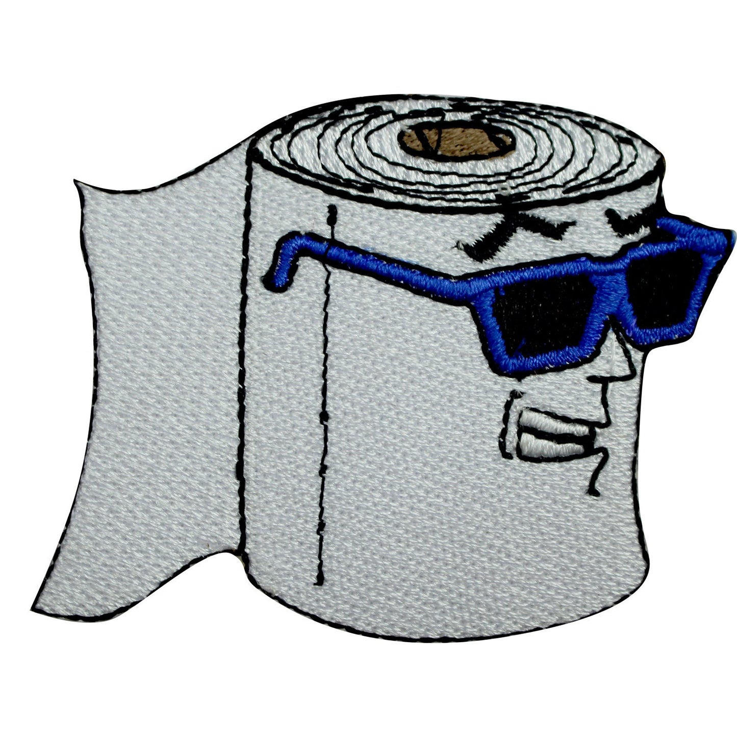 toilet patch, Toilet Paper smiley Patch, Cool Patch Embroidered Iron on Sew on Patch Badge For Clothes etc. 7x6cm