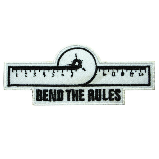 Bend the rules Patch Embroidered Iron on Sew on Patch Badge For Clothes etc. 10x4cm