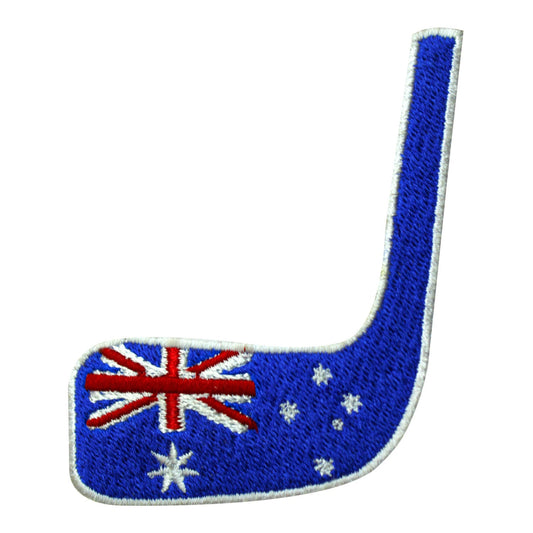Hockey patch, Hockey sticks patch, Australia FLAG Patch Embroidered Iron on Sew on Patch Badge For Clothes etc. 9X6.5cm