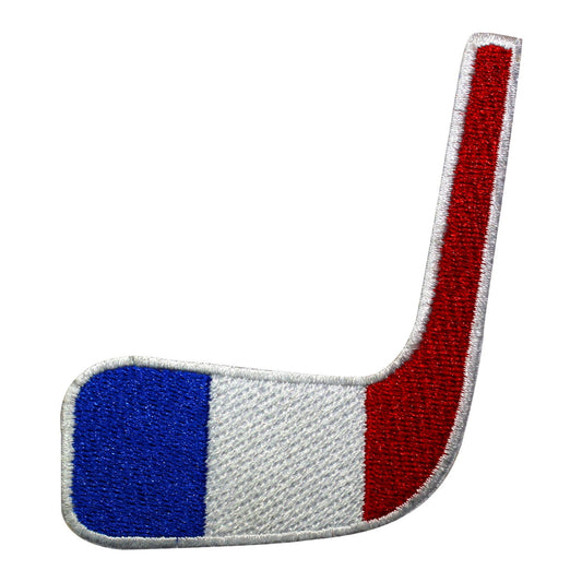 Hockey patch, Hockey sticks patch, France FLAG Patch Embroidered Iron on Sew on Patch Badge For Clothes etc. 9X6.5cm