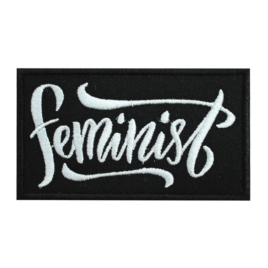 Feminist text patch, Awareness patch, Brave and strong patch, Embroidered Iron on Sew on Patch Badge For Clothes etc. 9x5cm