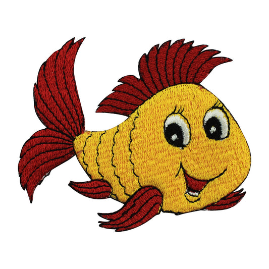 Fish patch, kids rhymes patch Embroidered Iron on Sew on Patch Badge For Clothes etc. 8x7cm