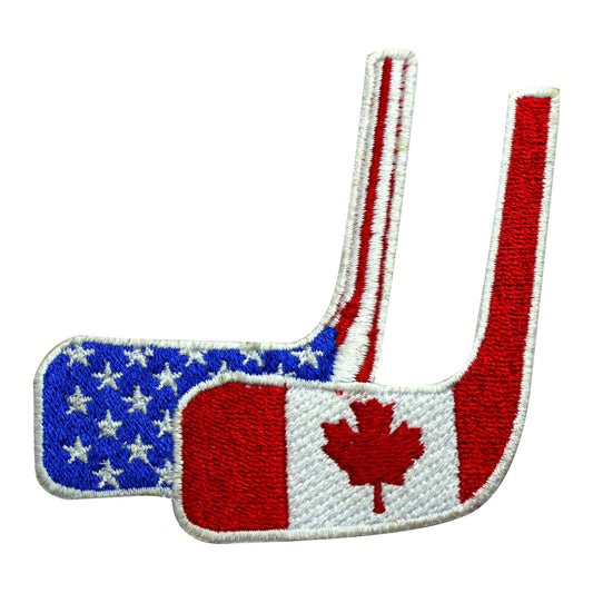 USA & Canada Patch Embroidered Iron on Sew on Patch Badge For Clothes etc. 8.5x7cm