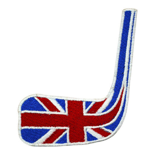 Hockey patch, Hockey sticks patch, England FLAG Patch Embroidered Iron on Sew on Patch Badge For Clothes etc. 9X6.5cm