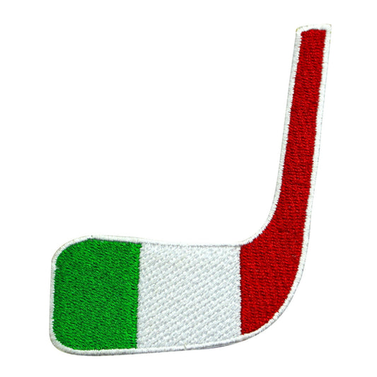 Hockey patch, Hockey sticks patch, Italy FLAG Patch Embroidered Iron on Sew on Patch Badge For Clothes etc. 9X6.5cm