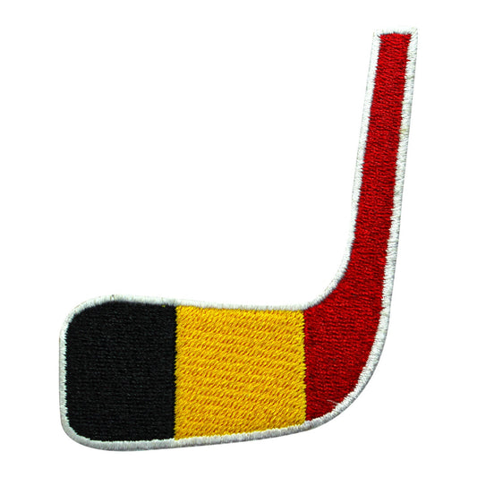 Hockey patch, Hockey sticks patch, Belgium FLAG Patch Embroidered Iron on Sew on Patch Badge For Clothes etc. 9X6.5cm