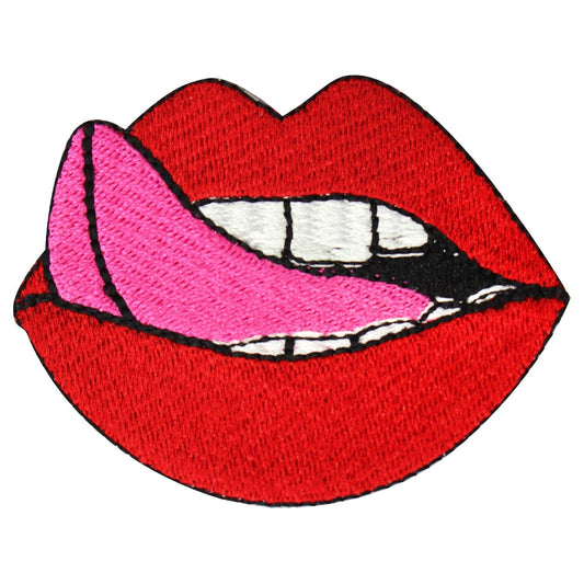 lips patch, seducing lips Patch, Cool Patch Embroidered Iron on Sew on Patch Badge For Clothes etc. 7x5.5cm