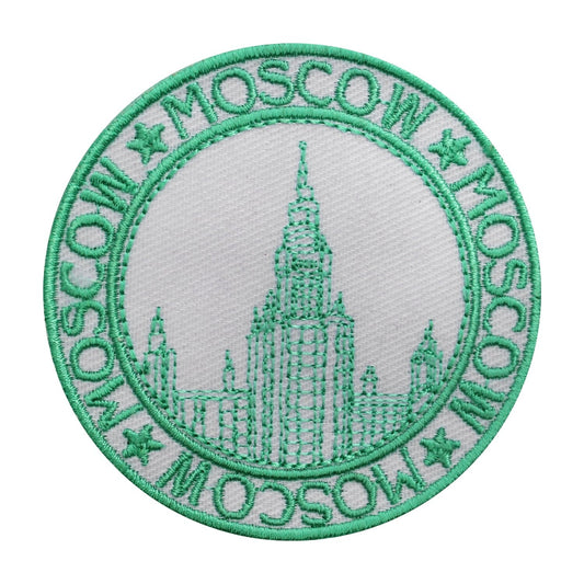 Traveler Stamp Patch, Moscow Patch, travel Patch, Cool Patch Embroidered Iron on Sew on Patch Badge For Clothes etc. 7cm