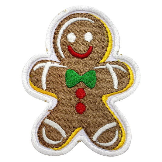 Gingerbread Man Patch, christmas patch, holidays patch, Embroidered Iron on Sew on Patch Badge For Clothes etc. 8x6cm
