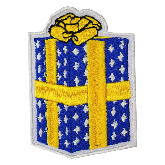 Gift Box Patch, Christmas Patch, holidays patch, Embroidered Iron on Sew on Patch Badge For Clothes etc. 8x5.5cm