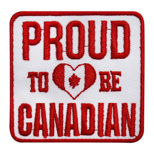 Canadian Proud patch, Canadian Flag patch Embroidered Iron on Sew on Patch Badge For Clothes etc. 7 cm