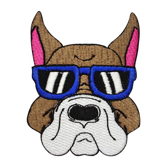 Cool Dog Cute with glasses patch dog patch, kids rhymes patch 8.5x6.5cm