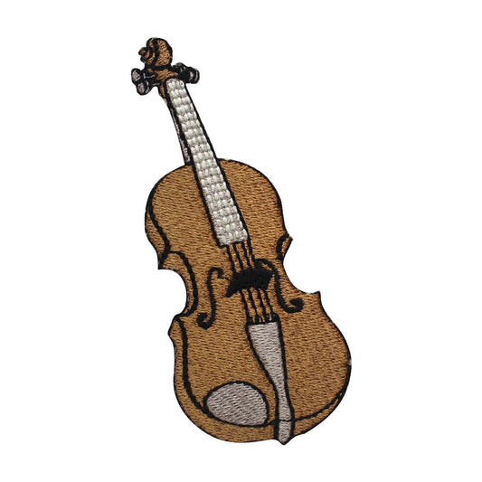 Violin Patch, music patch, guitar patch Embroidered Iron on Sew on Patch Badge For Clothes etc. 10x4cm