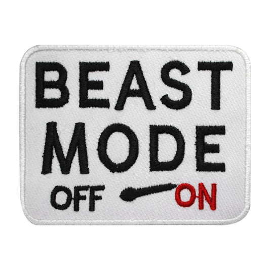 Beast Mode Biker Patch , Humorous patch, quote patch Embroidered Iron on Sew on Patch Badge For Clothes etc. 9x7cm