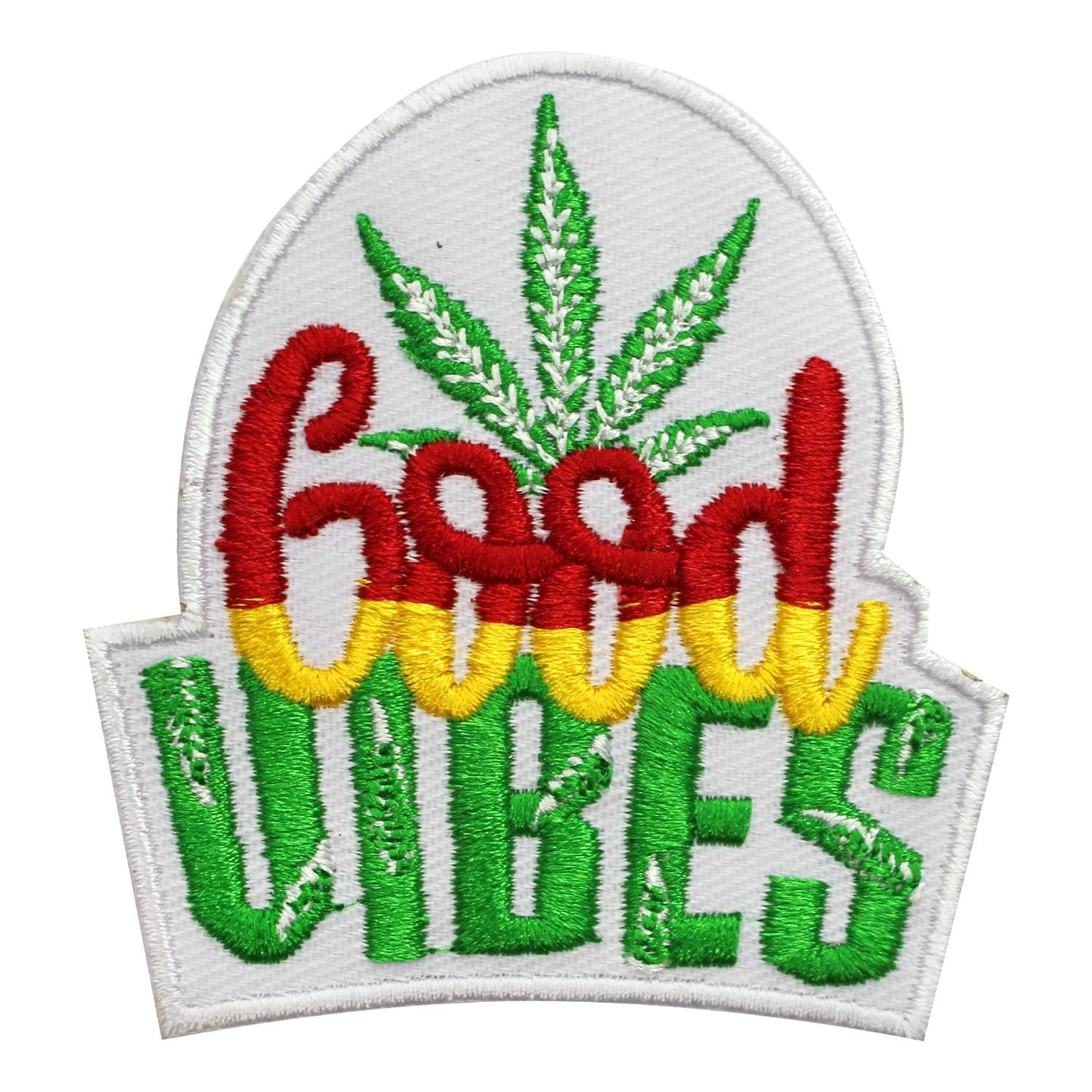 Good Vibes PATCH, Humorous patch, quote patch Embroidered Iron on Sew on Patch Badge For Clothes etc. 7x8cm