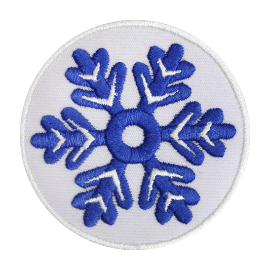 Snow Flake Patch, christmas patch, holidays patch, Embroidered Iron on Sew on Patch Badge For Clothes etc. 7cm