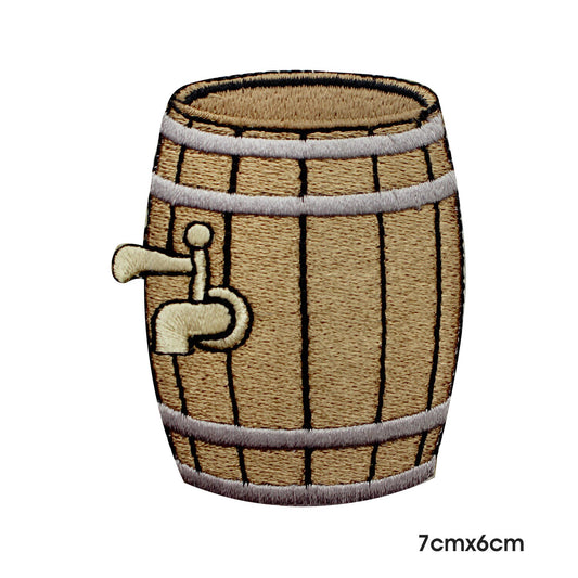 Beer Barrel patch, Humorous patch Embroidered Iron on Sew on Patch Badge For Clothes etc.