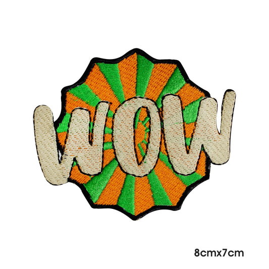 Wow Patch, travel Patch, Cool Patch Embroidered Iron on Sew on Patch Badge For Clothes etc.