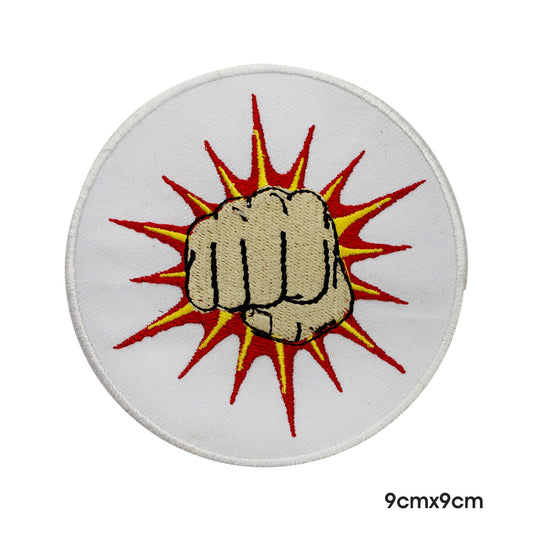 Hand Punch Patch, Punch Patch, Cool Patch Embroidered Iron on Sew on Patch Badge For Clothes etc.