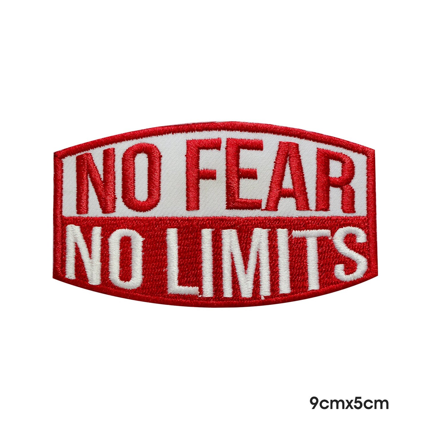 No Fear No Limits Patch , quotes patch, humorous patch, Embroidered Iron on Sew on Patch Badge For Clothes etc.