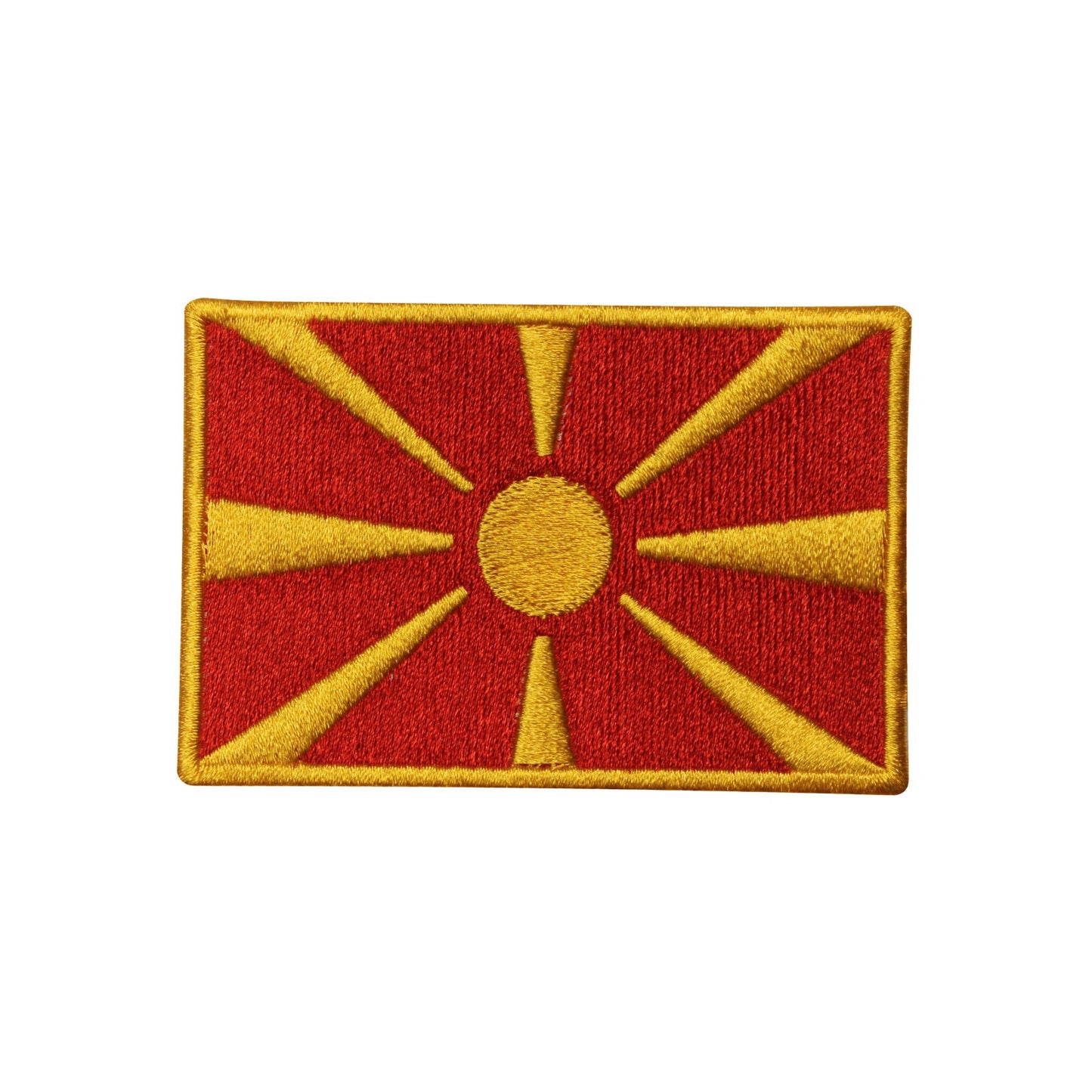 Macedonia National Flag Embroidered Iron on Sew on Patch Badge For Clothes etc.