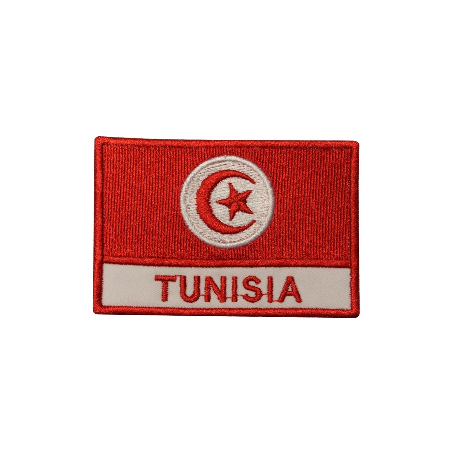 Tunisia National Flag Embroidered Iron on Sew on Patch Badge For Clothes etc.