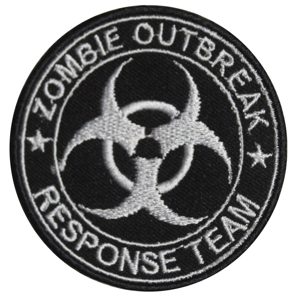 Zombie Outbreak Superhero Patch Embroidered Iron on Sew on Patch Badge For Clothes etc.
